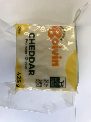 Boivin cheddar cheese block (425 g), Fresh Boivin cheddar cheese