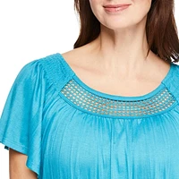 Haut paysan à smocks Iyla pour femmes
