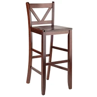 Winsome Halo 3pc Pub Table Set with 2 V-Back Stools-94586