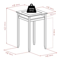 Winsome Halo 3pc Pub Table Set with 2 V-Back Stools-94586