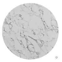 Lux Faux Marble table in White Stone Finish, Round dining table, For Living Room, Entryway, Dining Room