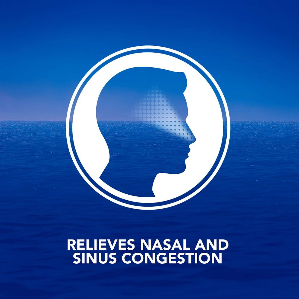 hydraSense Daytime Congestion Nasal Spray - Ultra Nasal Congestion Relief Saline Spray, 100 mL