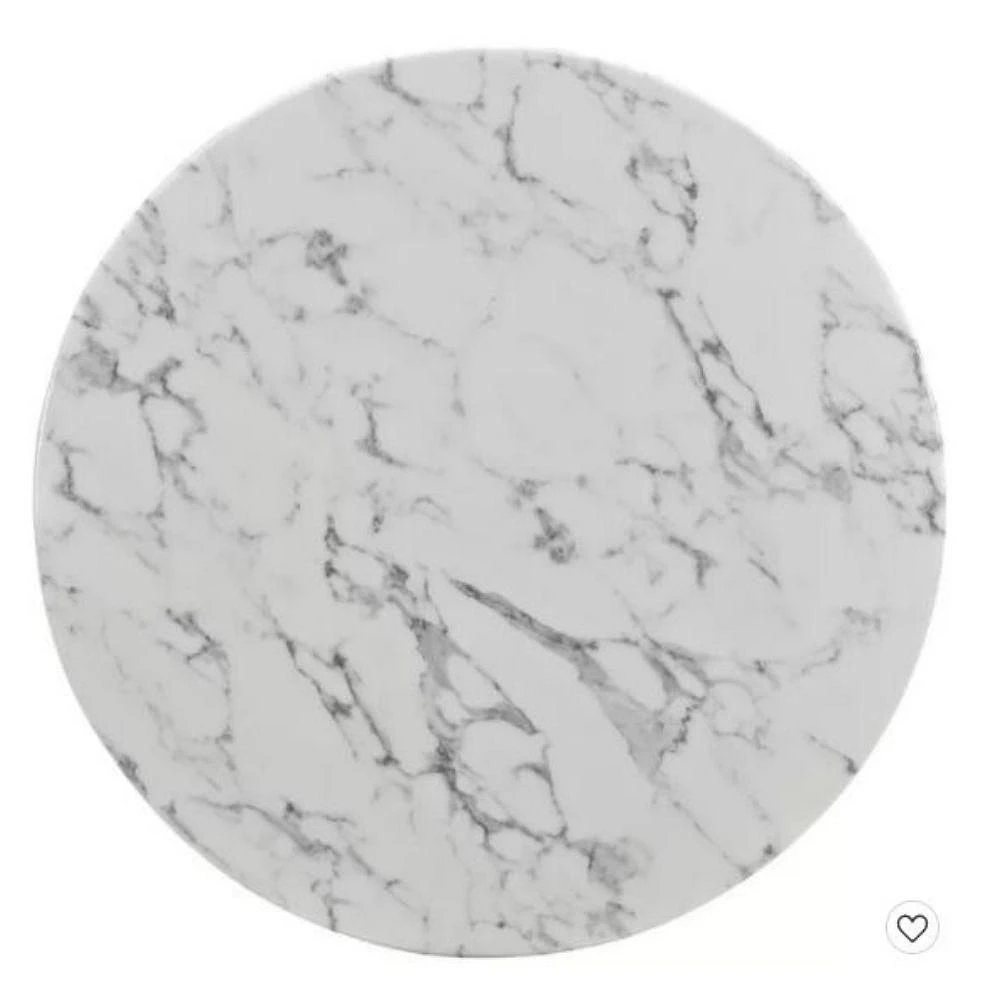 Ven Faux Marble MDF Veneer Table, Round dining table, For Living Room, Entryway, Dining Room