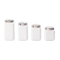 Mainstays White Ceramic Canister Set, Canister Set, Ceramic