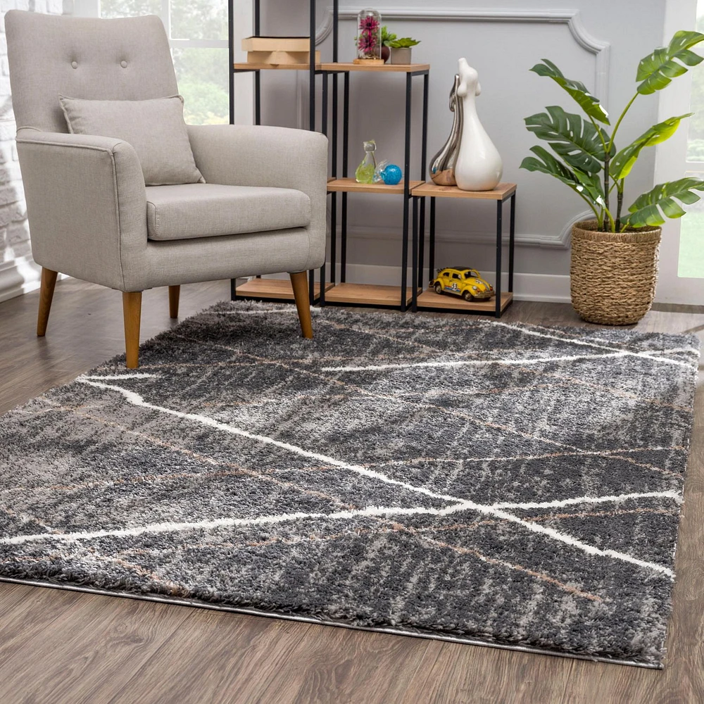 Rug Branch Retro Collection Modern Geometric Area Rug