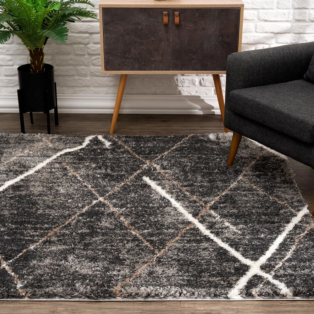 Rug Branch Retro Collection Modern Geometric Area Rug