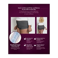 Depend Silhouette Adult Incontinence Underwear for Women, Maximum Absorbency, XL, Pink/Black/Berry, 10 Count