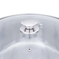 Mainstays Stainless Steel Stock Pot with Glass Lid, 16 qt., induction ready