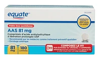 Equate Asa 81 mg Enteric Coated Tablets, 180 Tablets