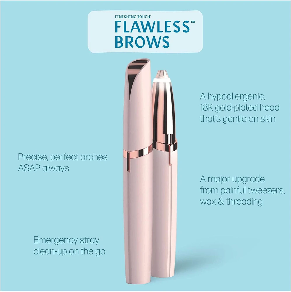 Finishing Touch Flawless Hair Remover for Eyebrows, Parisian Blue