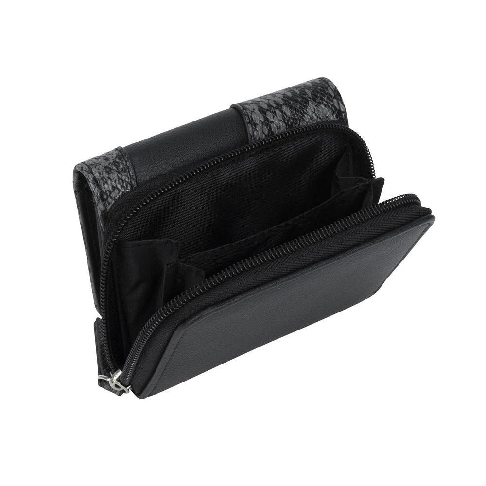 Kaite Back Zip Around Trifold Wallet