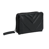 Campbell Town Ladies Back Zip Around Trifold  Wallet, Wallet with zipper