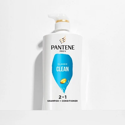 Shampooing et revitalisant 2 en 1 PANTENE PRO-V Classic Clean 17,9 oz/530 mL