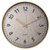 Truu Design Classic Woodgrain Round Wall Clock