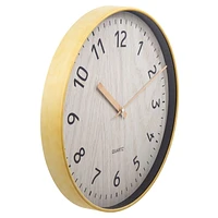 Truu Design Classic Woodgrain Round Wall Clock