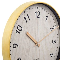 Truu Design Classic Woodgrain Round Wall Clock