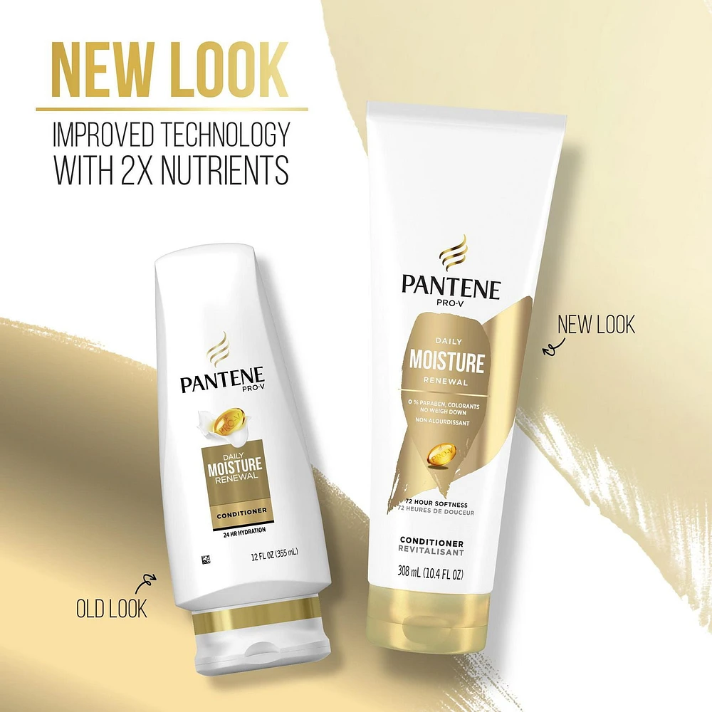 PANTENE PRO-V Daily Moisture Renewal Dual Pack Shampoo + Conditioner, 12 fl oz/355 mL + 10.4 fl oz/308 mL