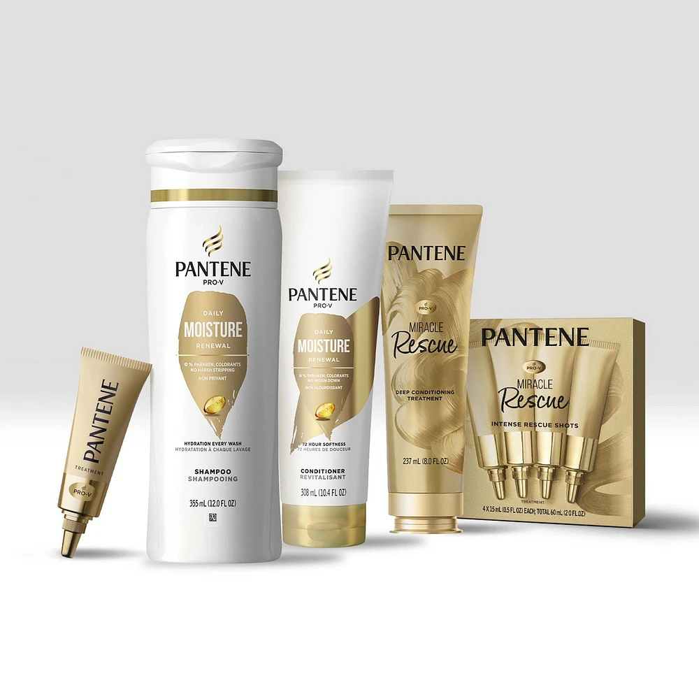 PANTENE PRO-V Daily Moisture Renewal Dual Pack Shampoo + Conditioner, 12 fl oz/355 mL + 10.4 fl oz/308 mL