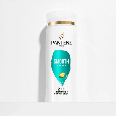 PANTENE PRO-V Smooth & Sleek 2in1 Shampoo and Conditioner, 12.0oz/355mL