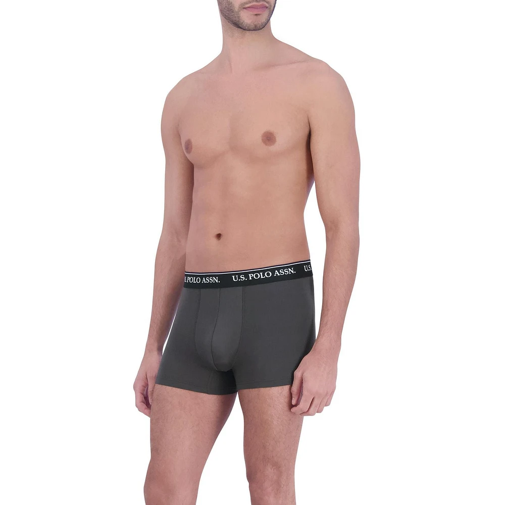 U.S. POLO ASSN. Men's Underwear 4 Pack Ultra Soft Trunks