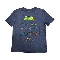 Batman Boys Movie Batmobile Short Sleeve T-Shirt, Sizes: XS-XL