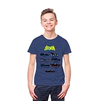 Batman Boys Movie Batmobile Short Sleeve T-Shirt, Sizes: XS-XL