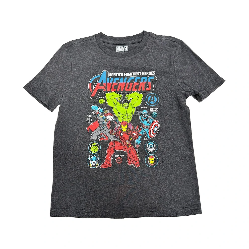 Marvel Boys Mightiest Heroes Short Sleeve T-Shirt, Sizes: XS-XL