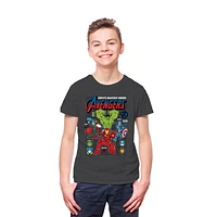 Marvel Boys Mightiest Heroes Short Sleeve T-Shirt, Sizes: XS-XL