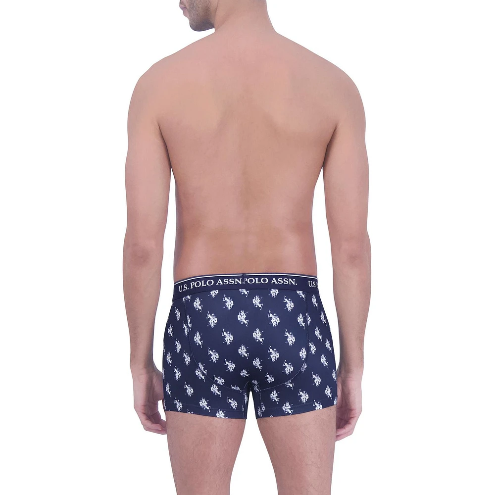 U.S. POLO ASSN. Men's Underwear 4 Pack Ultra Soft Trunks