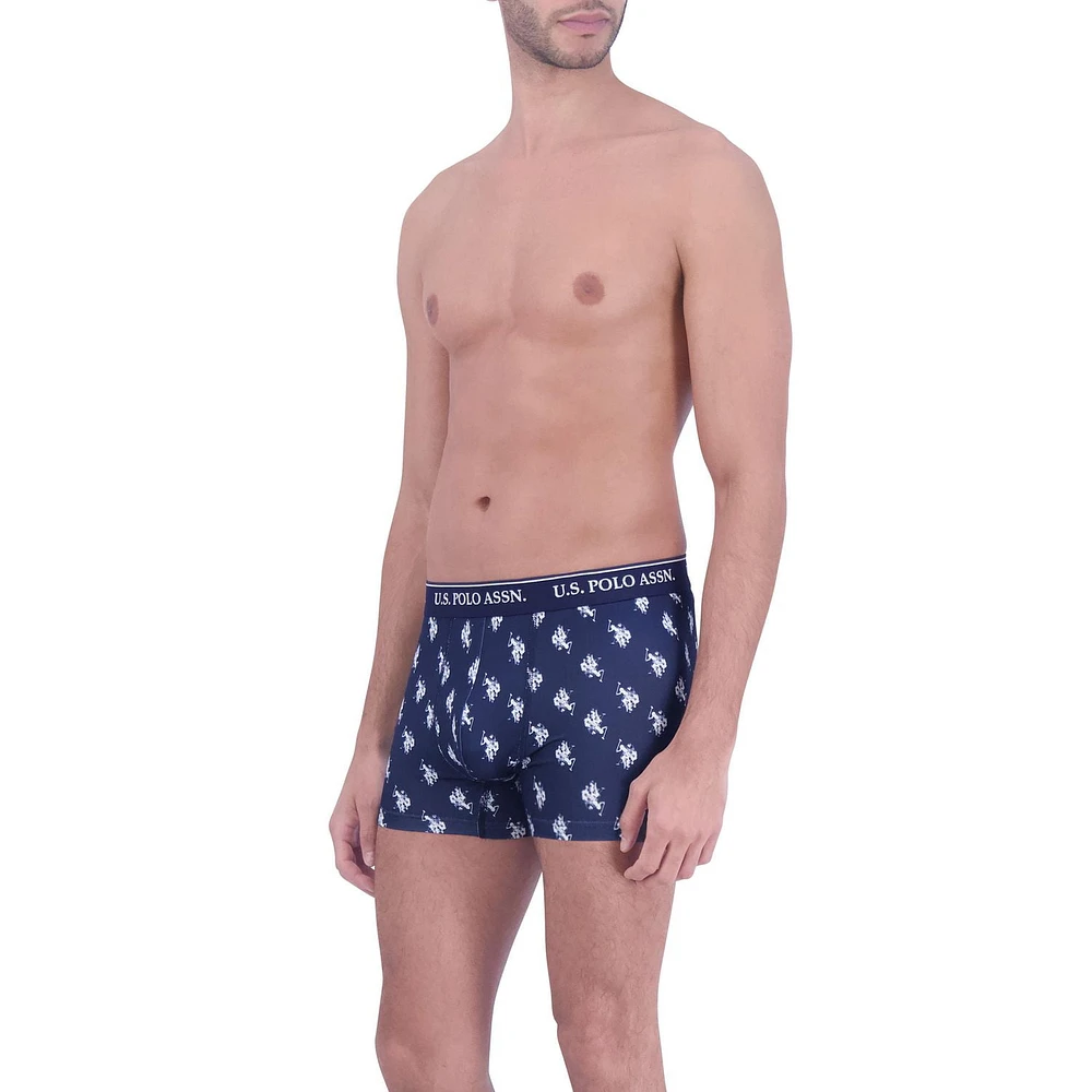 U.S. POLO ASSN. Men's Underwear 4 Pack Ultra Soft Trunks