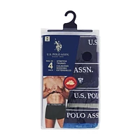 U.S. POLO ASSN. Men's Underwear 4 Pack Ultra Soft Trunks