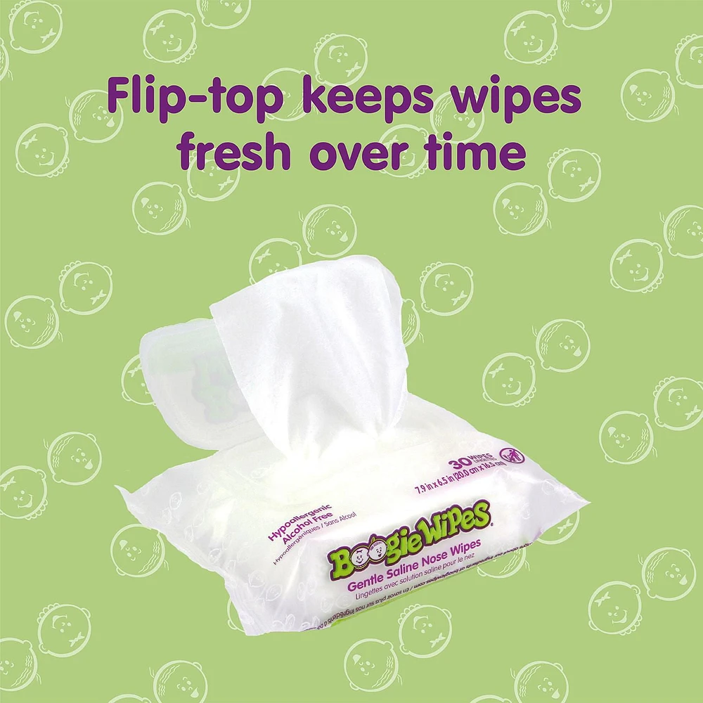 Boogie Wipes gentle saline nose wipes 45ct, Boogie Wipes, 45ct