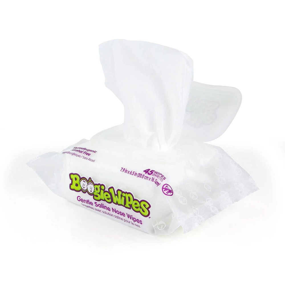 Boogie Wipes gentle saline nose wipes 45ct, Boogie Wipes, 45ct