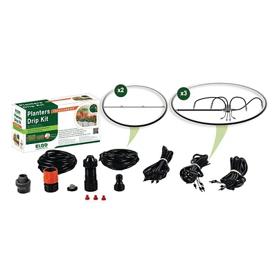 Elgo Irrigation Spike Drip Irrigation Kit for 12 Pots or 3 Planters