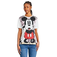 Disney Mickey Mouse Ladies Stunned Mickey Short Sleeve T-Shirt