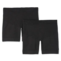 George Women's 2 Pack Shapewear Boyshorts, Sizes 1X-2X