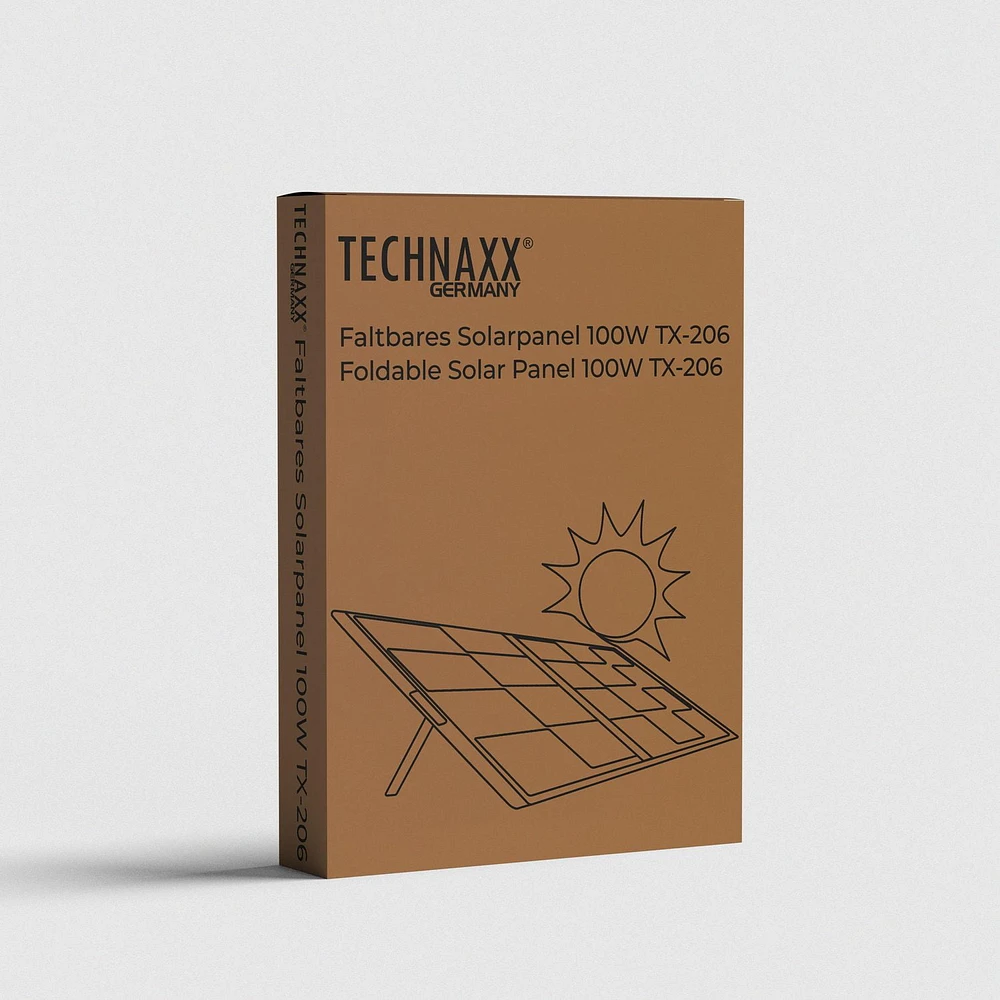 Technaxx TX-206 100-watt Foldable Solar Panel - Black