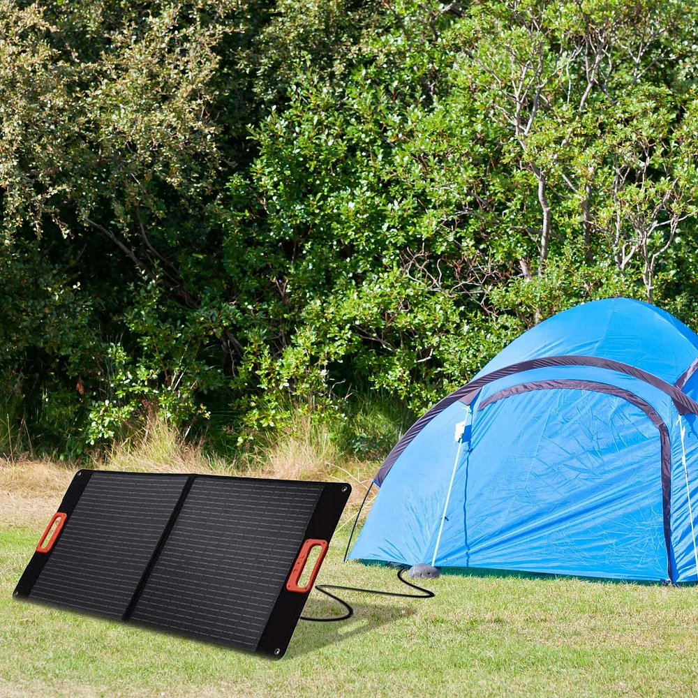 Technaxx TX-206 100-watt Foldable Solar Panel - Black