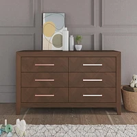 Child Craft Commode double à 6 tiroirs Kieran