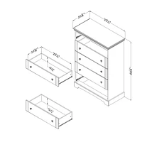 South Shore Lilak 5 Drawer Chest