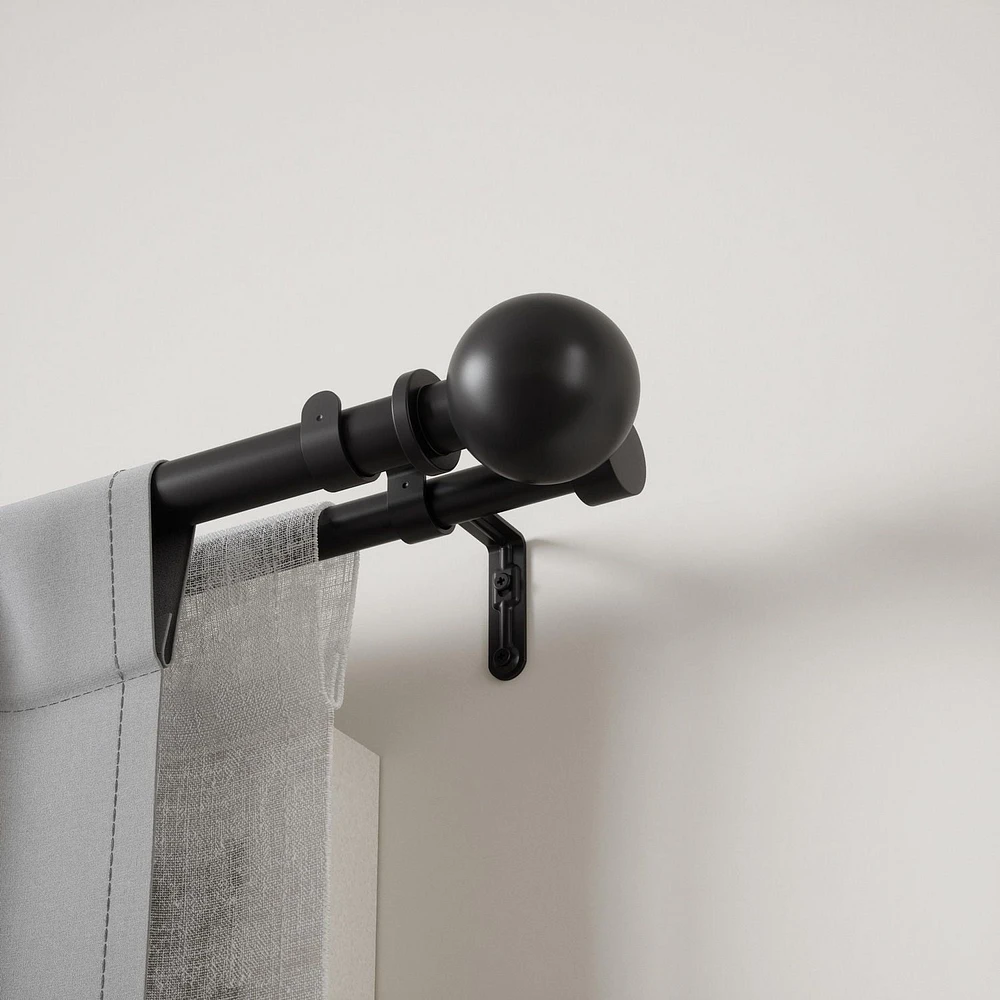 Umbra Bolas Double 1" & 3/4" Curtain Rod 36-72"<br>