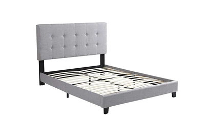 Dorian Twin Platform Bed, Silver