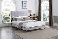 Dorian Full Platform Bed, Silver