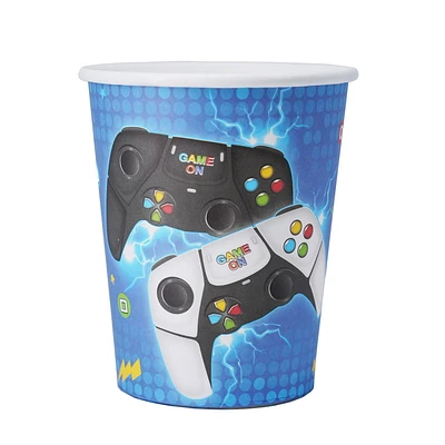 Game on 9 oz cup, 9oz paper cup