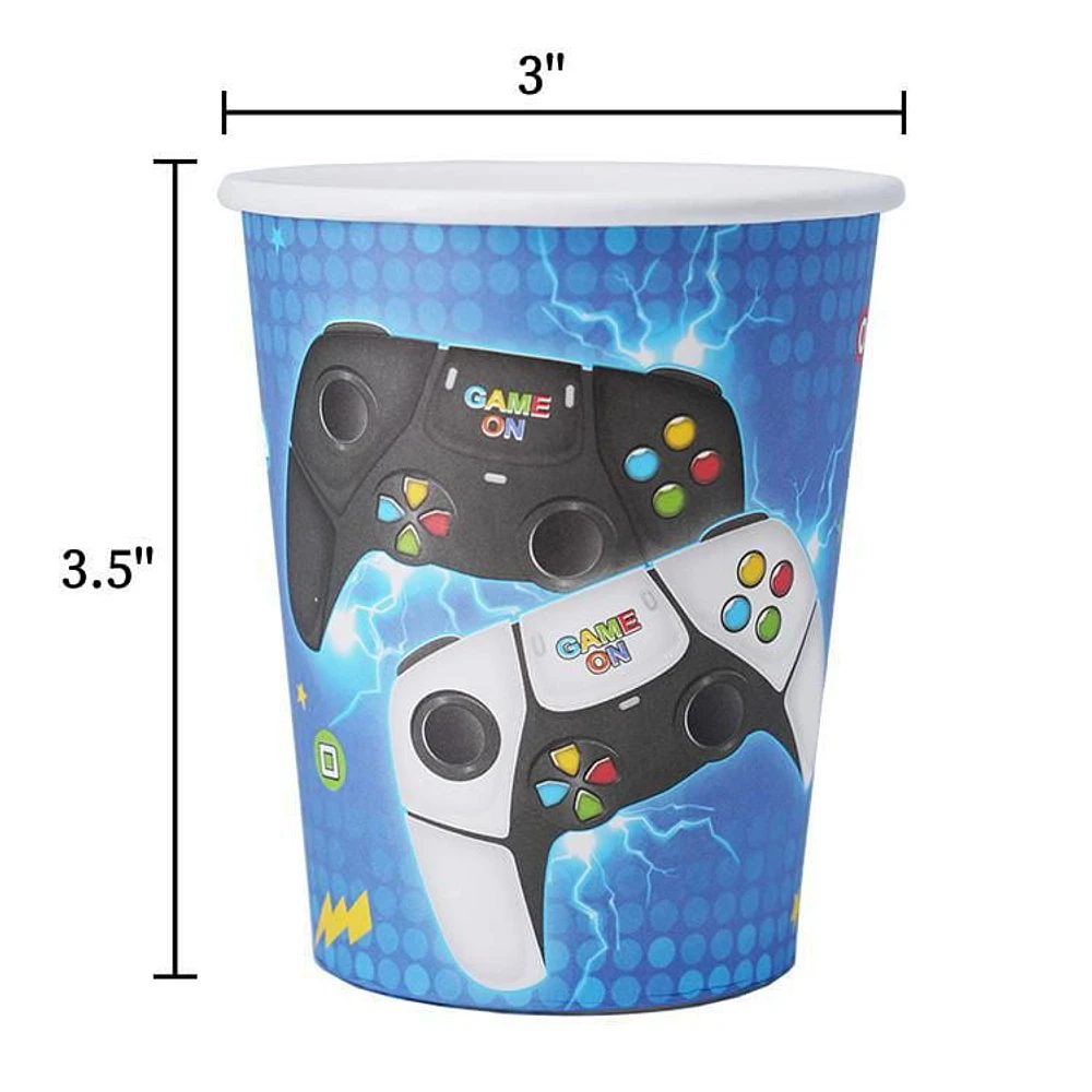 Game on 9 oz cup, 9oz paper cup