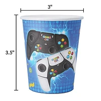 Game on 9 oz cup, 9oz paper cup