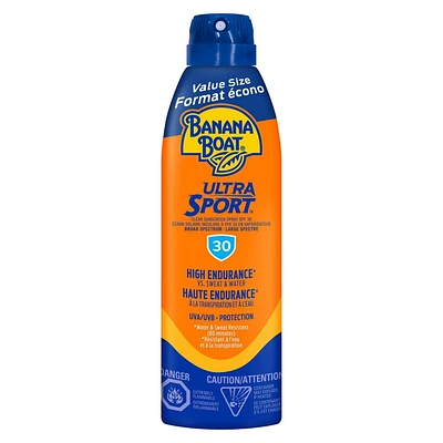Écran solaire Ultra Sport en vaporisateur de Banana Boat, nouvelle formule à FPS 30 226 g