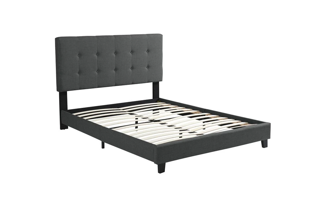 Dorian King Platform Bed, Dark Grey