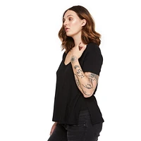 T-shirt d’allaitement fendu sur les côtés Paisley Sky Maternité