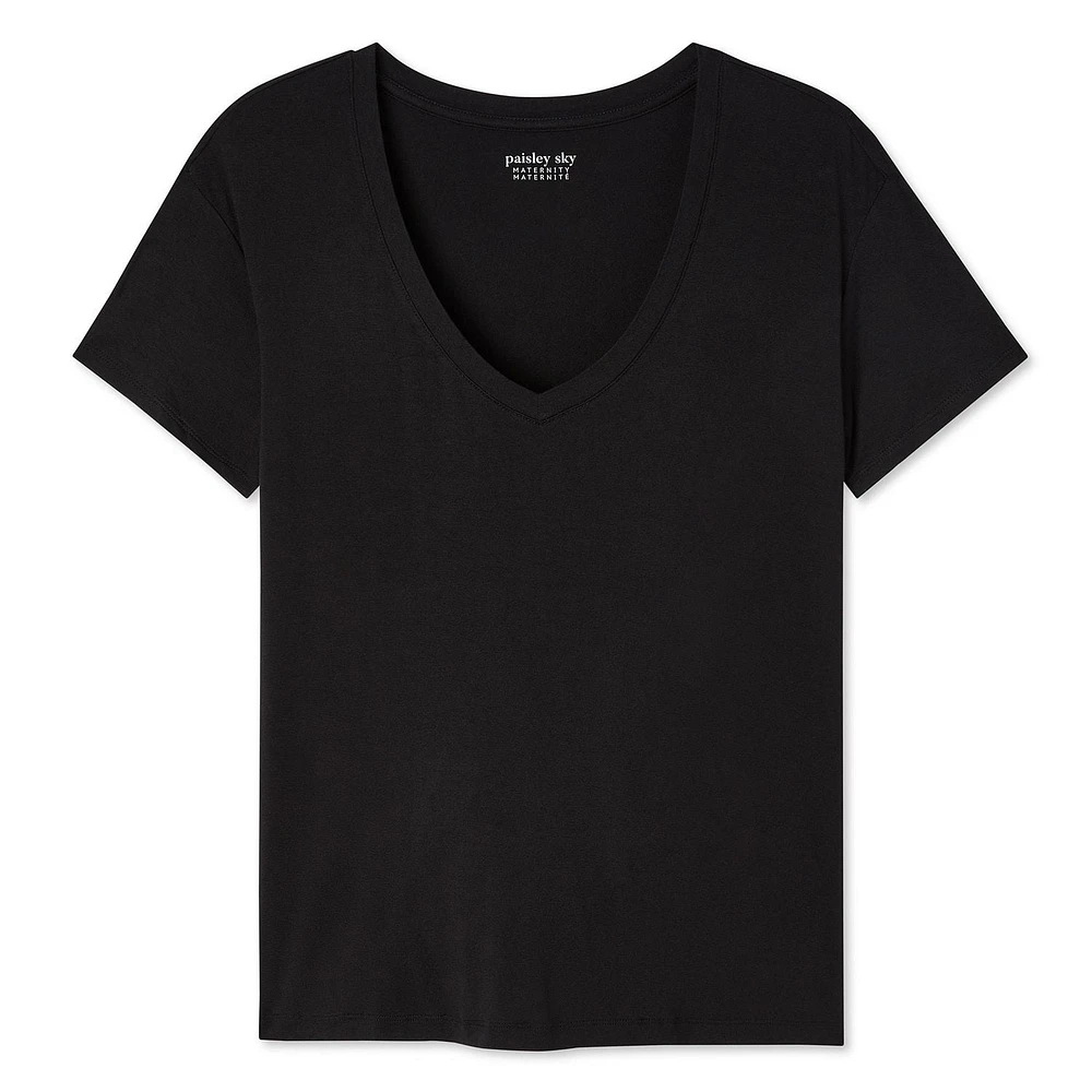 T-shirt d’allaitement fendu sur les côtés Paisley Sky Maternité